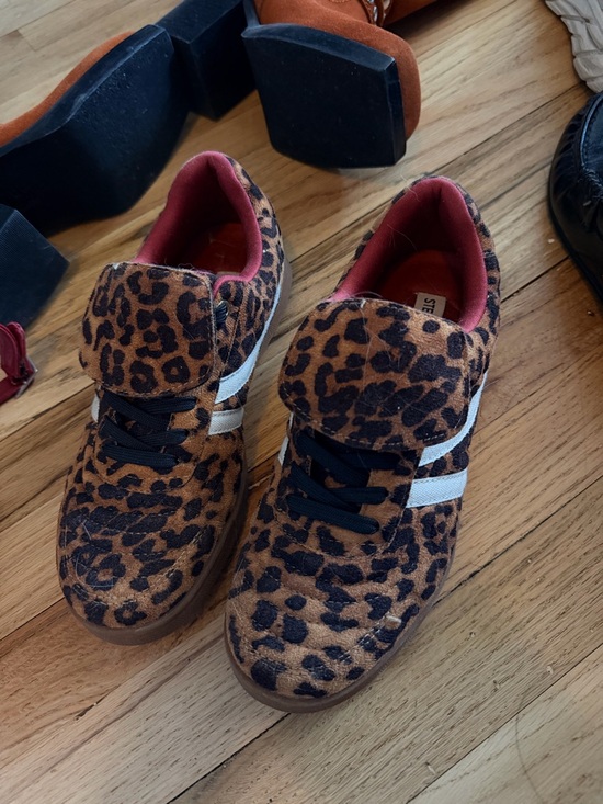 Steve Madden Shoes - Leopard Print Sneakers with White Stripes